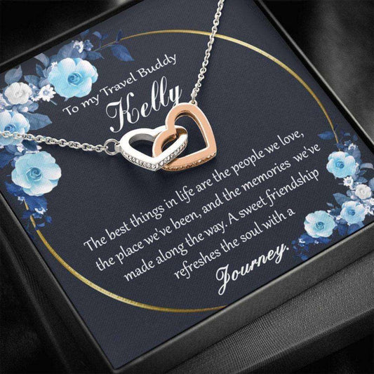 Friend Necklace, Travel Gift For Her, Travel Jewelry, Wanderlust Gift, Adventure Gift, Travel Lover, Gift For Traveler, Travel Buddy Rakva