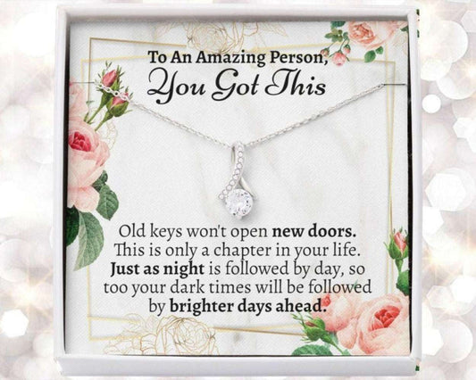 Friend Necklace, You Got This Gift, Break Up Gift, Breakup Care Package, Gift Of Encouragement, Divorce Gift, Cheer Up Gift, Get Well Soon Gift Friendship Day Rakva