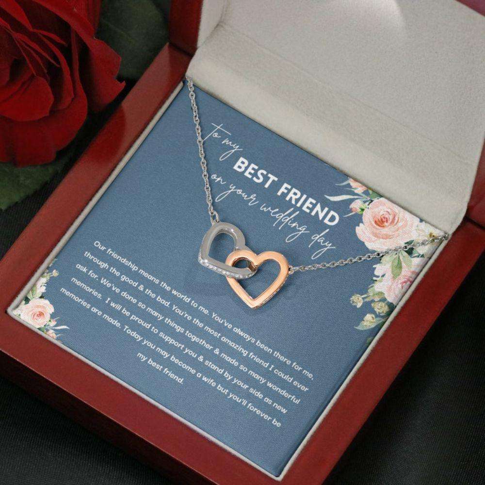 Friend Necklace,Best Friend Wedding Gift, To The Bride On Her Wedding Day Necklace, From Friend To Bride Gift Gifts For Friend Rakva