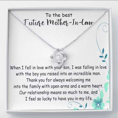 Future Mother-In-Law Necklace, Gift For Future Mother In Law, I Was Falling In Love Knot Necklace Gifts for Mother In Law Rakva