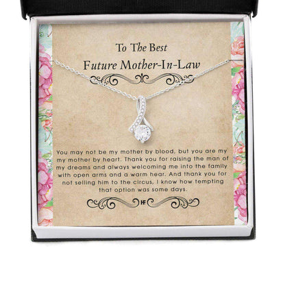 Future Mother In Law Necklace, Gift For Mother’S Day From Daughter, Vintage Message Card Beauty Necklace Gifts For Daughter Rakva