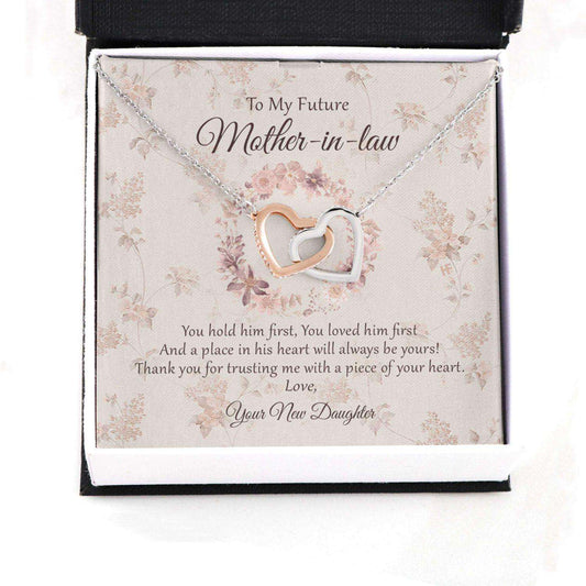 Future Mother In Law Necklace, Gift For Mother’S Day From Daughter, Vintage Message Card Hearts Necklace Gifts For Daughter Rakva