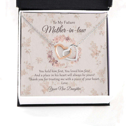 Future Mother In Law Necklace, Gift For Mother’S Day From Daughter, Vintage Message Card Hearts Necklace Gifts For Daughter Rakva
