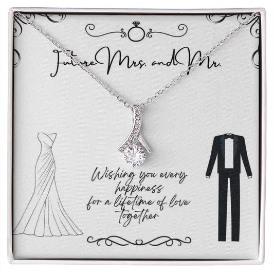 Future Mrs. and Mr. Alluring - 925 Sterling Silver Necklace Rakva