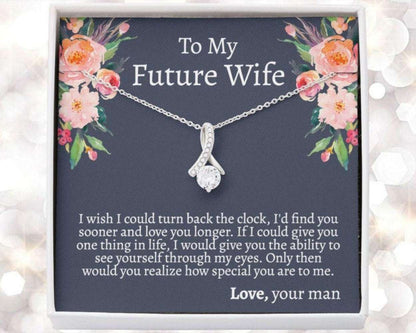 Future Wife Necklace, To My Future Wife Love You To The Moon Necklace, Engagement Gift For Her Gifts For Friend Rakva