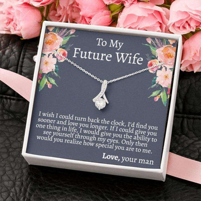 Future Wife Necklace, To My Future Wife Love You To The Moon Necklace, Engagement Gift For Her Gifts For Friend Rakva
