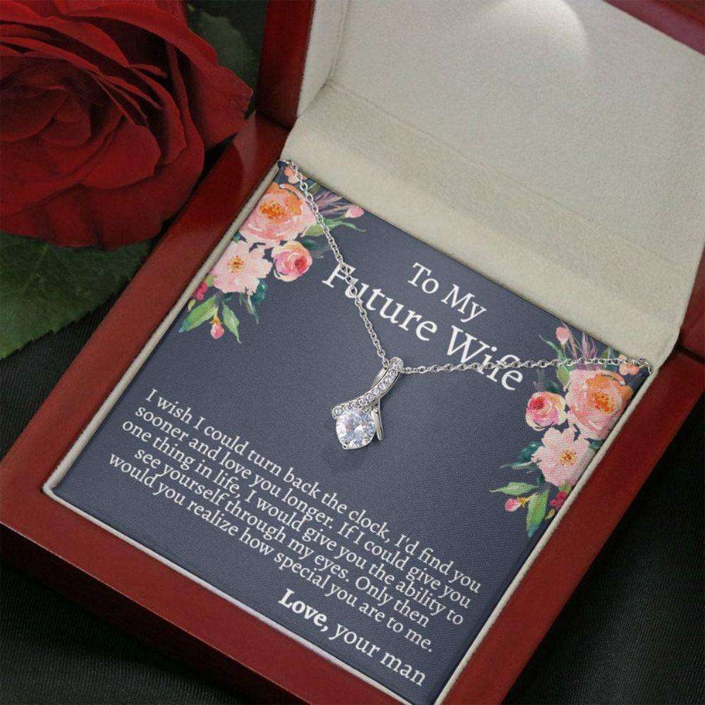 Future Wife Necklace, To My Future Wife Love You To The Moon Necklace, Engagement Gift For Her Gifts For Friend Rakva