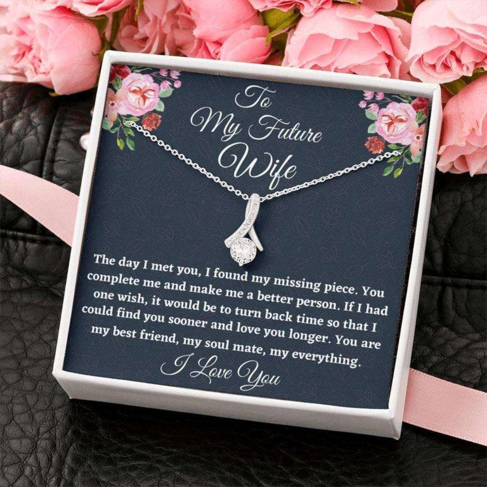 Future Wife Necklace, To My Future Wife Necklace Gift, Necklace For Her Anniversary, Gift For Engaged For Karwa Chauth Rakva