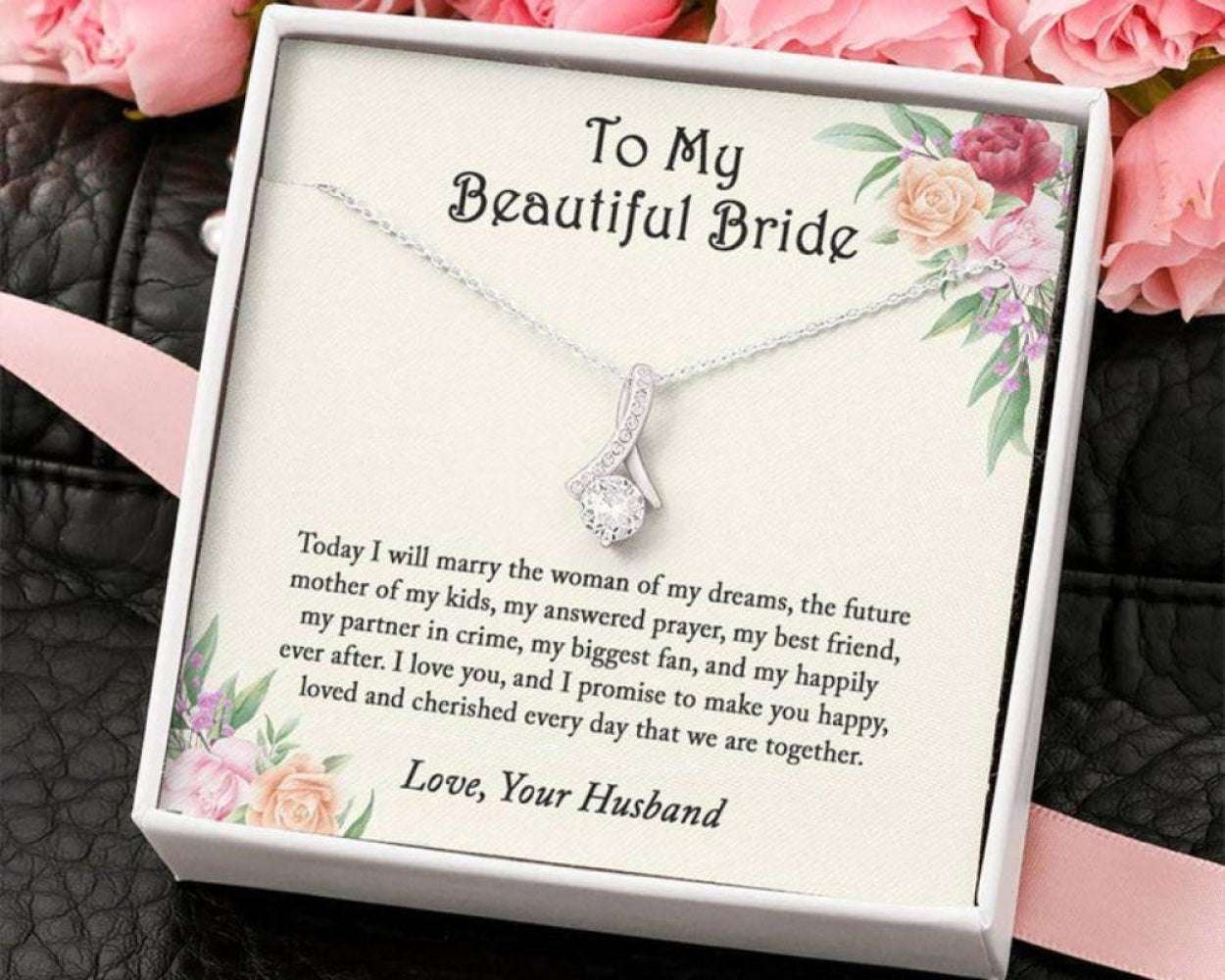 Future Wife Necklace, Wedding Day Necklace Gift For Bride From Groom Gift For Bride Rakva