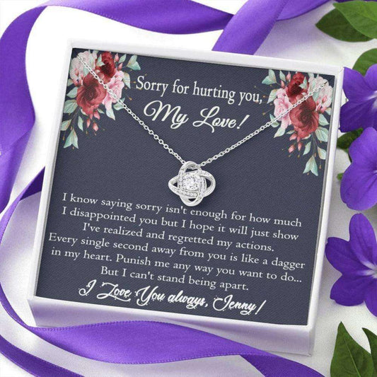 Girlfriend Necklace, Apology Necklace Gift For Her, Sorry Gift For Girlfriend, For Wife, Apology Necklace For Her, Forgive Gift Say Sorry For Karwa Chauth Rakva