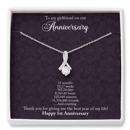Girlfriend Necklace, First Year Anniversary Necklace Gift For Girlfriend, Anniversary Necklace For Girlfriend Rakva