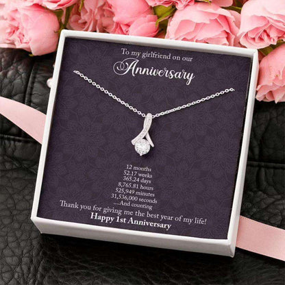 Girlfriend Necklace, First Year Anniversary Necklace Gift For Girlfriend, Anniversary Necklace For Girlfriend Rakva
