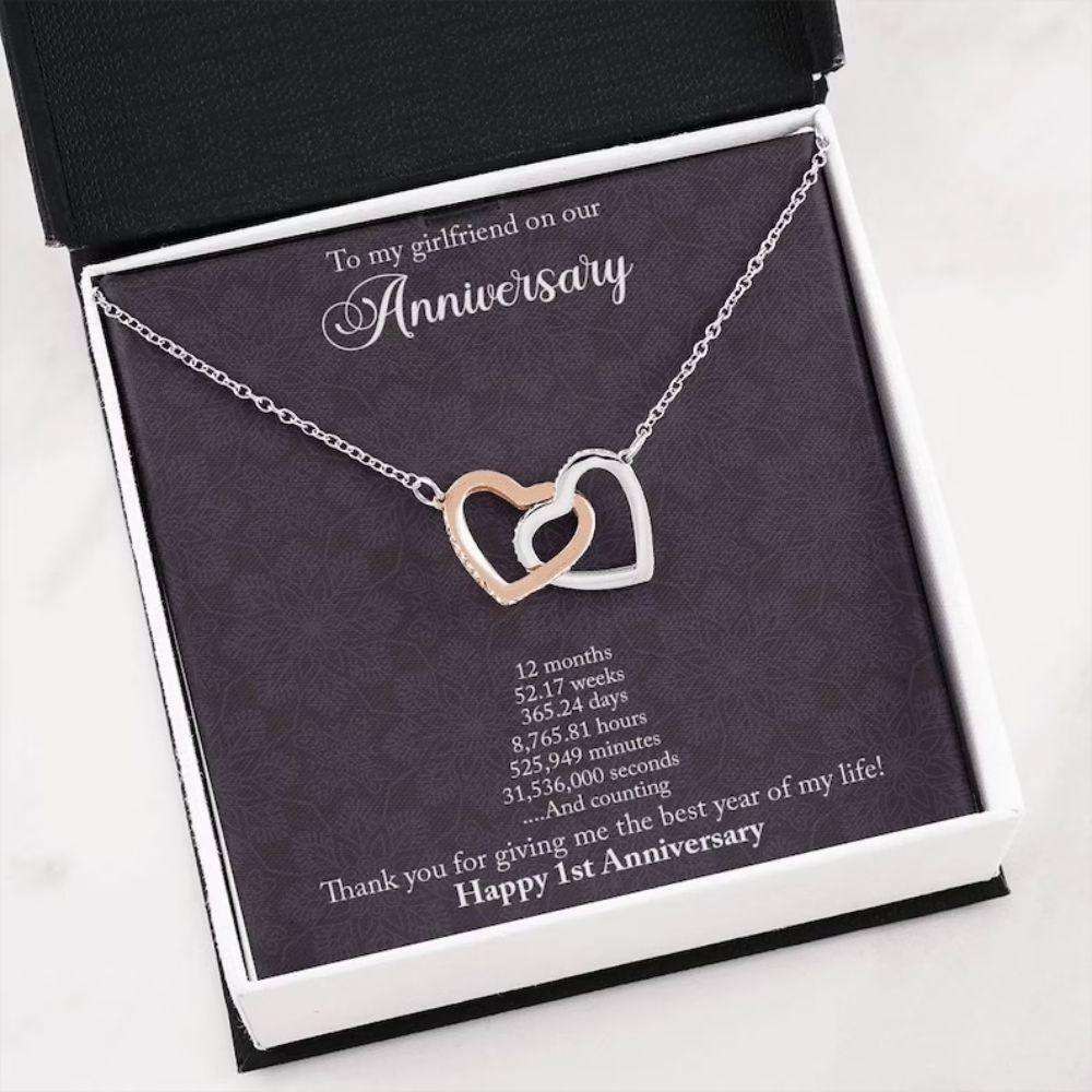 Girlfriend Necklace, First Year Anniversary Necklace Gift For Girlfriend, Anniversary Necklace For Girlfriend Rakva