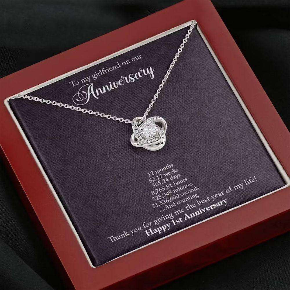 Girlfriend Necklace, First Year Anniversary Necklace Gift For Girlfriend, Anniversary Necklace For Girlfriend Rakva
