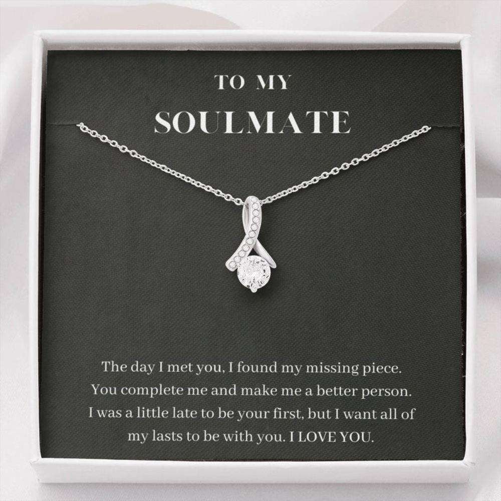 Girlfriend Necklace, Future Wife Necklace, To My Soulmate Necklace, You Complete Me, Gift For Wife, Girlfriend, Fiance, Future Wife For Karwa Chauth Rakva