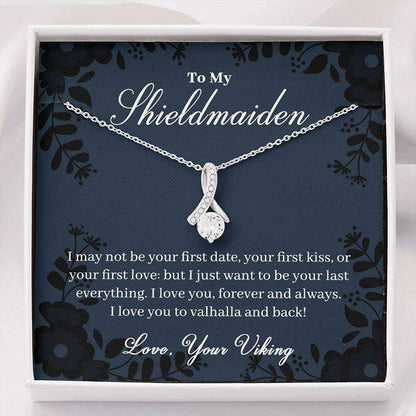Girlfriend Necklace, Future Wife Necklace, Wife Necklace, To My Shieldmaiden Necklace Gift “ Love You To Valhalla And Back, Viking For Karwa Chauth Rakva