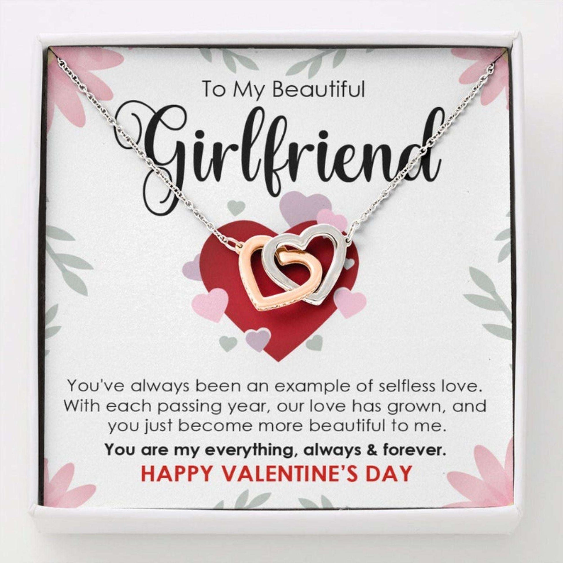 Girlfriend Necklace, Gift For Girlfriend On Valentine'S Day