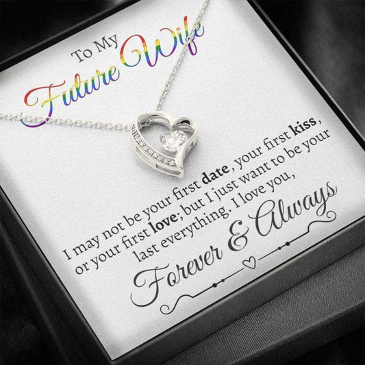 Girlfriend Necklace, Lesbian Fiance Necklace Gift, Lesbian Couple Gifts, Lgbt Future Wife, Gay Future Wife Rakva