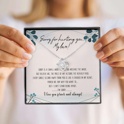 Girlfriend Necklace, Love Knots Necklace “ To My Love Necklace Gifts For Soulmate, Wife For Karwa Chauth Rakva