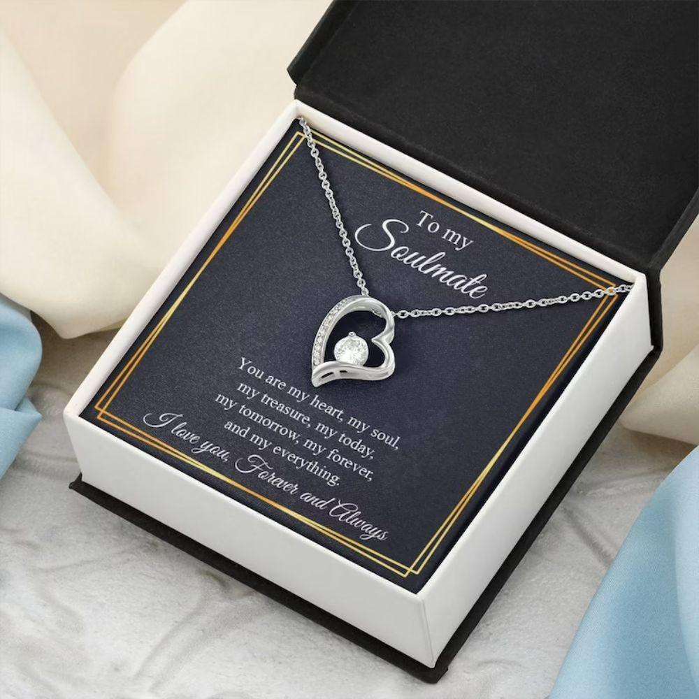 Girlfriend Necklace, Necklace For Girlfriend, Soulmate Gift, Gift For Girlfriend, Anniversary Rakva