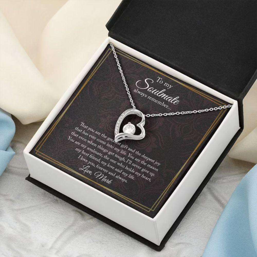 Girlfriend Necklace, Necklace For Girlfriend, Soulmate Gift, Gift For Girlfriend, Anniversary Rakva