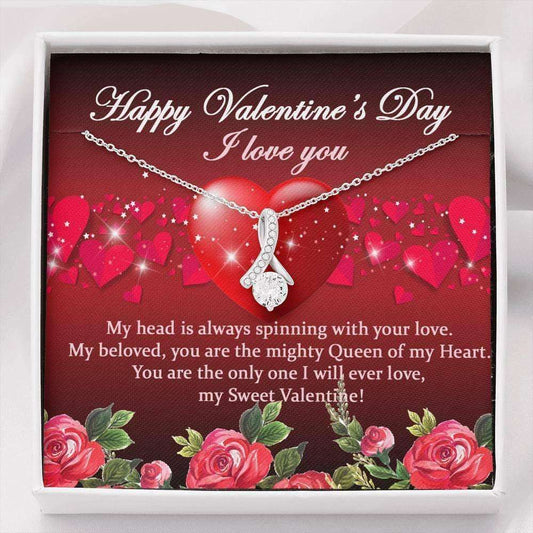 Girlfriend Necklace, Necklace Pendant Cubic Zirconia Valentine Gift Girlfriend “ My Sweet Valentine! Gifts For Friend Rakva