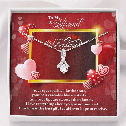 Girlfriend Necklace, Necklace Pendant Cubic Zirconia Valentine Girlfriend Gift “ Your Love Is The Best Gift Gifts For Friend Rakva