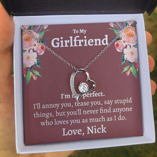 Girlfriend Necklace, Personalized Necklace For Girlfriend, I Love You Necklace For Her, Gift For Girlfriend Birthday, Custom Name Gifts For Friend Rakva