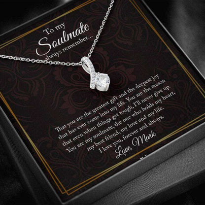 Girlfriend Necklace, Soulmate Gift Necklace, Necklace For Girlfriend, Gift For Girlfriend Anniversary Gifts For Friend Rakva