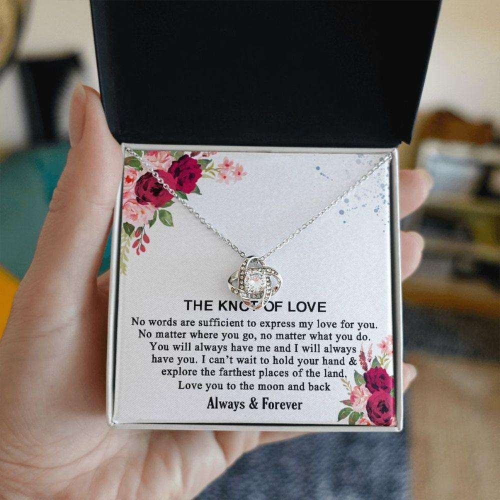 Girlfriend Necklace, The Knot Of Love Necklace For Girlfriend, Girlfriend Gift On Her Birthday, Anniversary Gift For Girlfriend Gifts For Friend Rakva