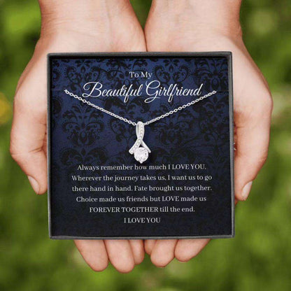 Girlfriend Necklace, To My Girlfriend Necklace, Gift For Girlfriend Anniversary Birthday Present Gifts For Friend Rakva