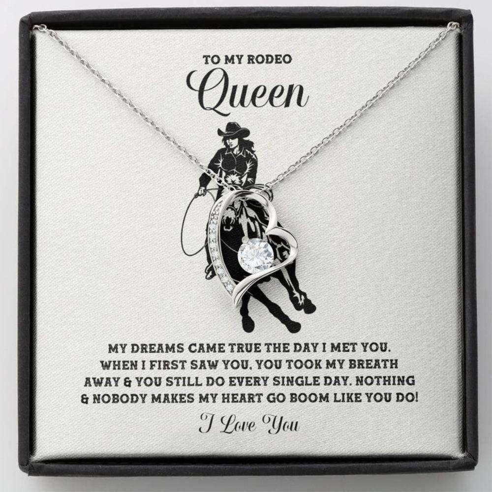 Girlfriend Necklace, To My Rodeo Queen Necklace “ Birthday Gift For Rodeo Girlfriend Gifts For Friend Rakva