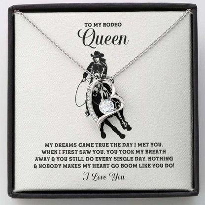 Girlfriend Necklace, To My Rodeo Queen Necklace “ Birthday Gift For Rodeo Girlfriend Gifts For Friend Rakva