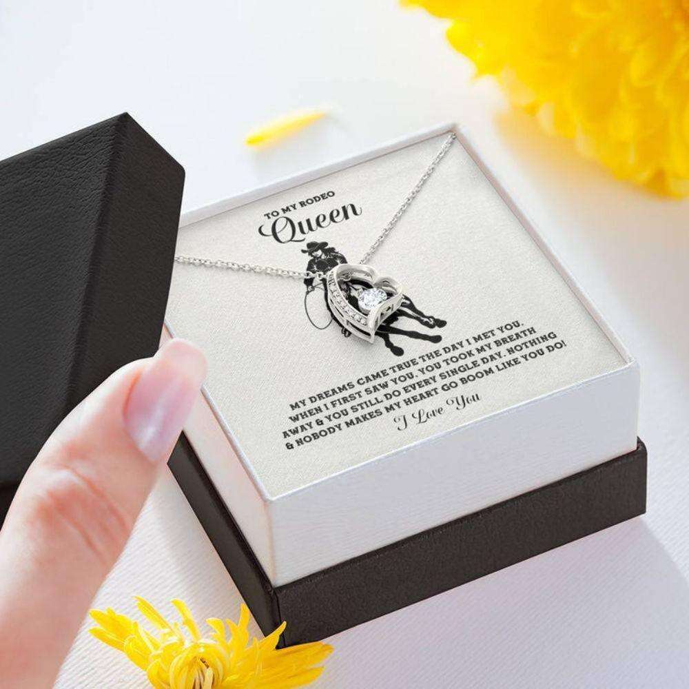 Girlfriend Necklace, To My Rodeo Queen Necklace “ Birthday Gift For Rodeo Girlfriend Gifts For Friend Rakva