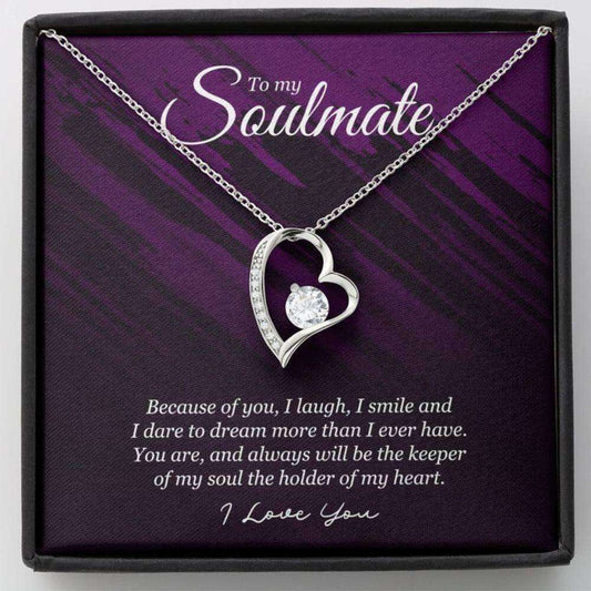 Girlfriend Necklace, To My Soulmate Necklace “ Anniversary Gift For Wife, Future Wife, Fiance For Karwa Chauth Rakva