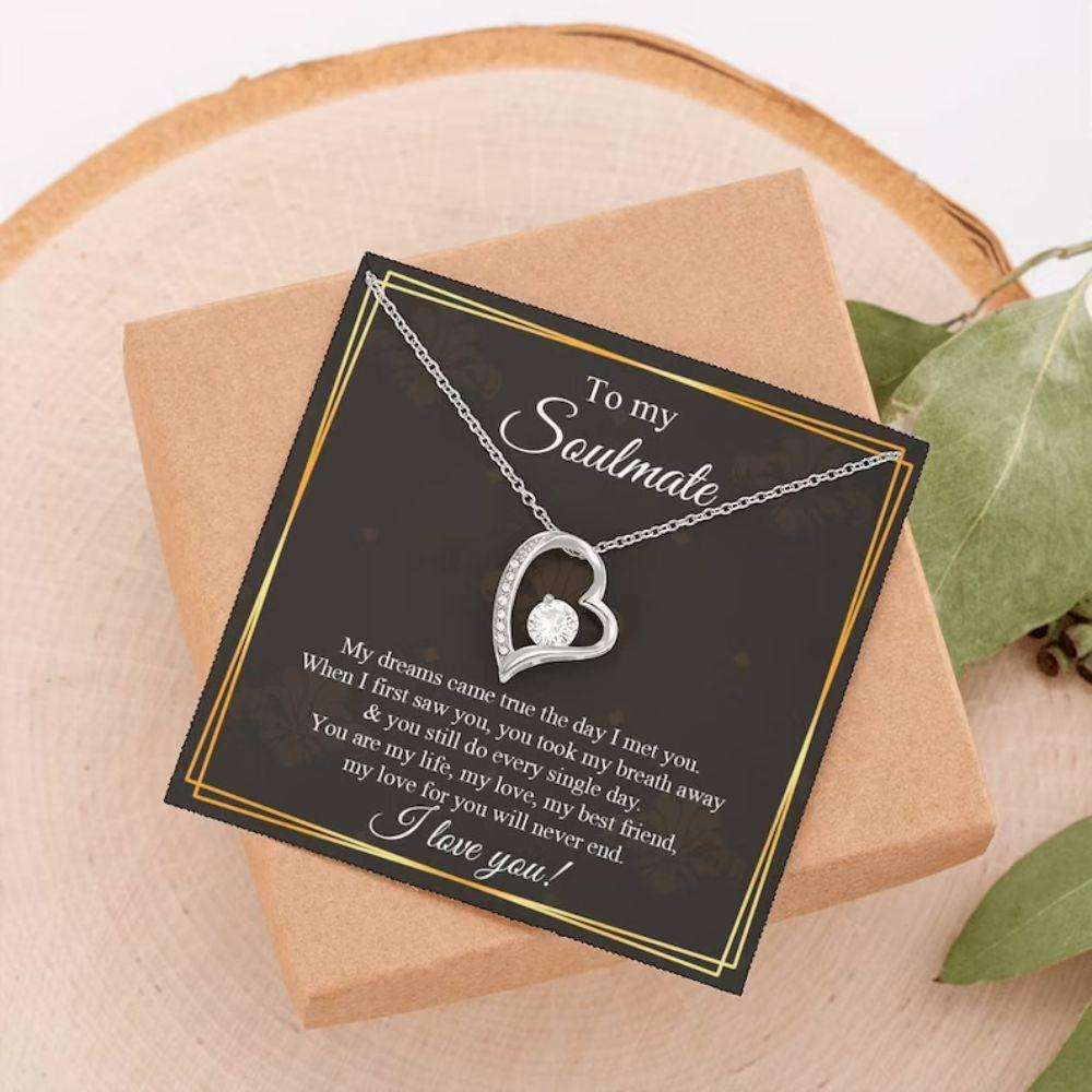 Girlfriend Necklace, To My Soulmate Necklace Gift, Gift For Girlfriend, Soulmate Necklace, Gift For Her Rakva