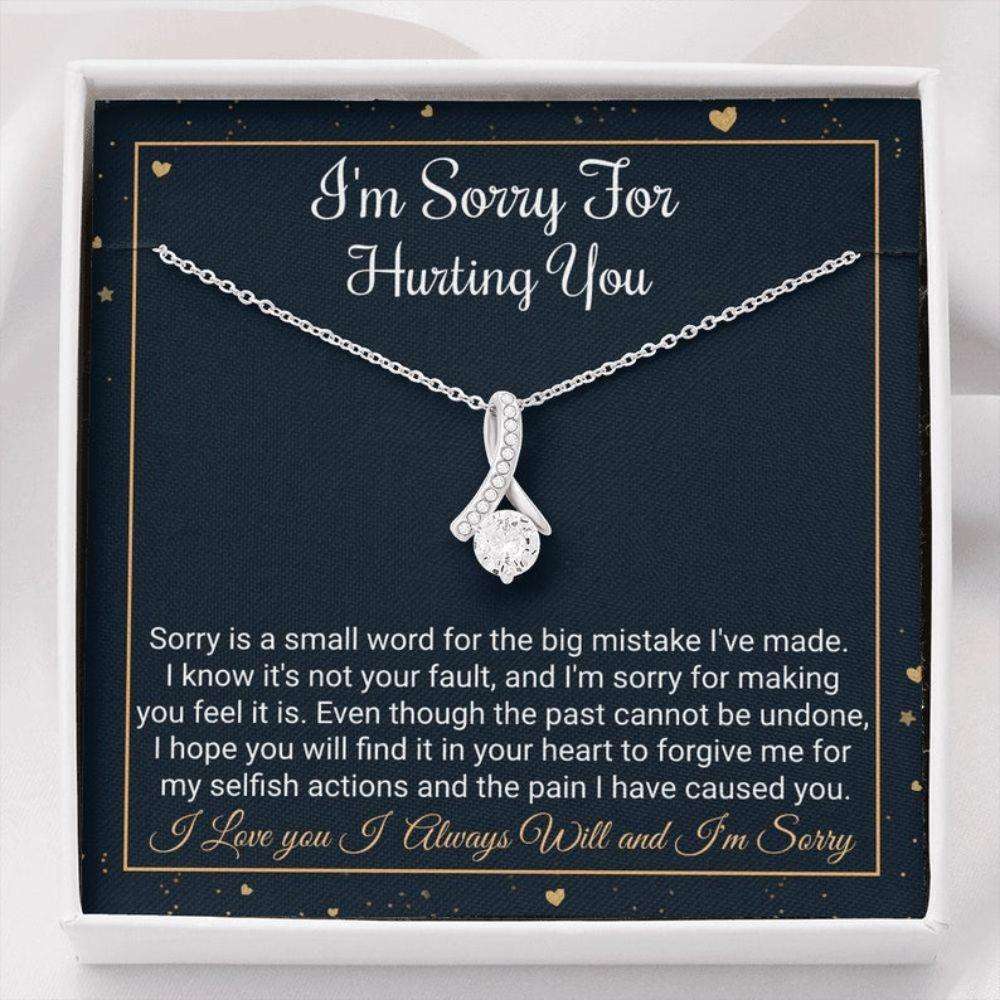 Girlfriend Necklace, Wife Necklace, I’M Sorry Gift, Apology Gift, Forgive Me, Sorry Gift For A Friend Or Partner For Karwa Chauth Rakva