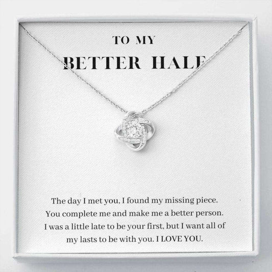 Girlfriend Necklace, Wife Necklace, To My Better Half Necklace , You Complete Me, Gift For Girlfriend Wife For Karwa Chauth Rakva