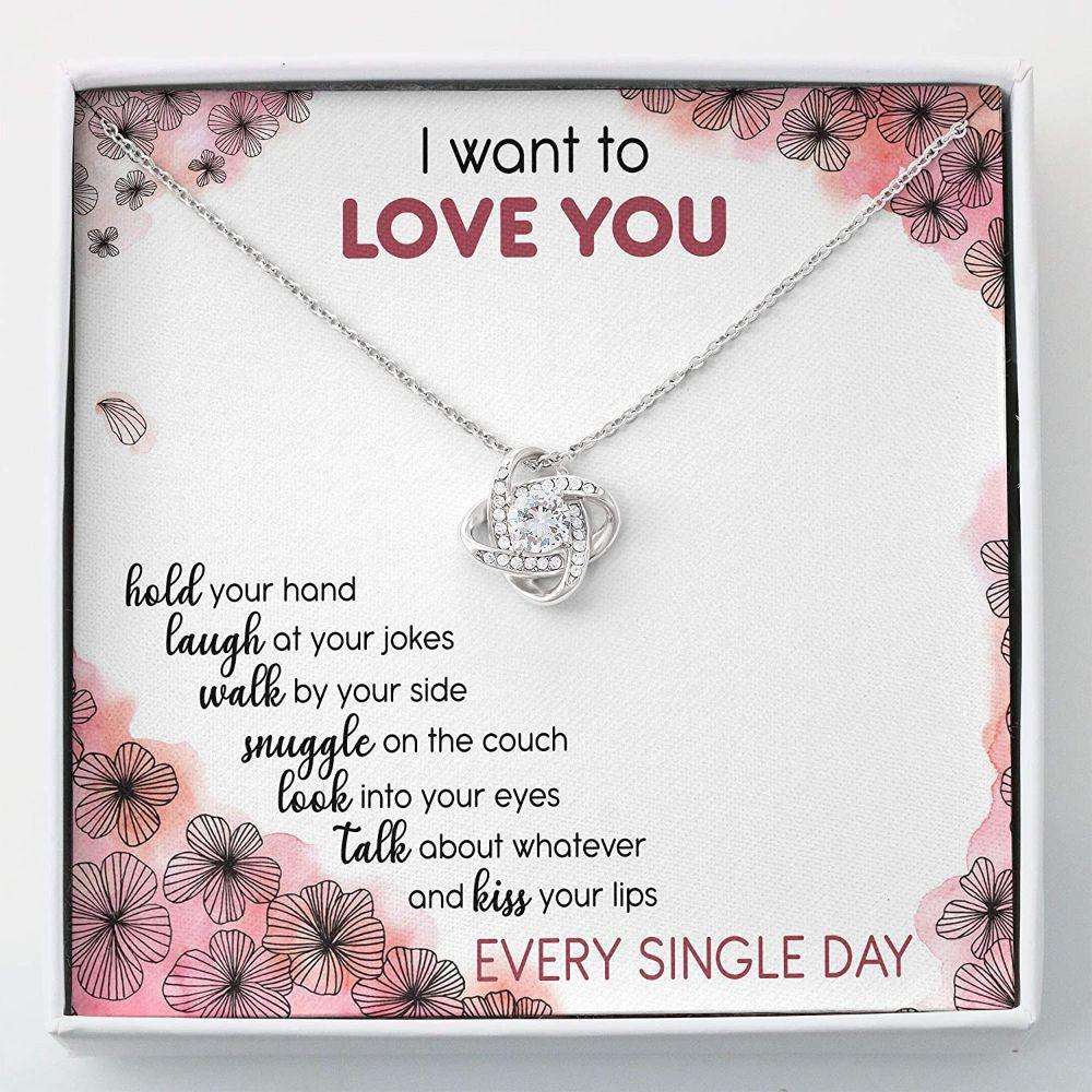 Girlfriend Necklace, Wife Necklace, To My Love Necklace “ Gift For Her Valentines Day “ Necklace With Gift Box For Karwa Chauth Rakva
