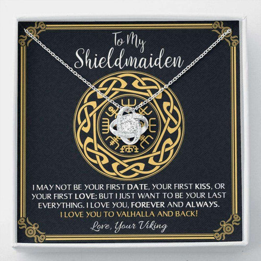 Girlfriend Necklace, Wife Necklace, To My Shieldmaiden Love You To Valhalla And Back Necklace, Wife Girlfriend Viking Gift For Karwa Chauth Rakva
