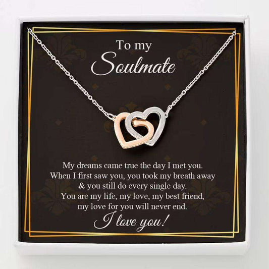 Girlfriend Necklace, Wife Necklace, To My Soulmate Necklace Gift, Gift For Girlfriend, Soulmate Necklace, Gift For Her Rakva