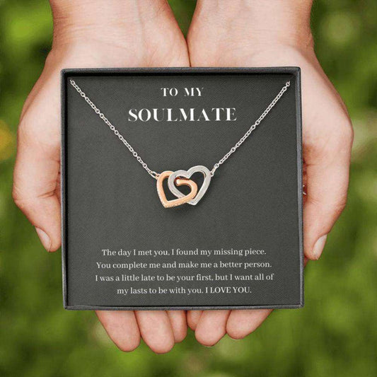 Girlfriend Necklace, Wife Necklace, To My Soulmate Necklace, You Complete Me, Gift For Wife, Girlfriend, Fiance, Future Wife For Karwa Chauth Rakva