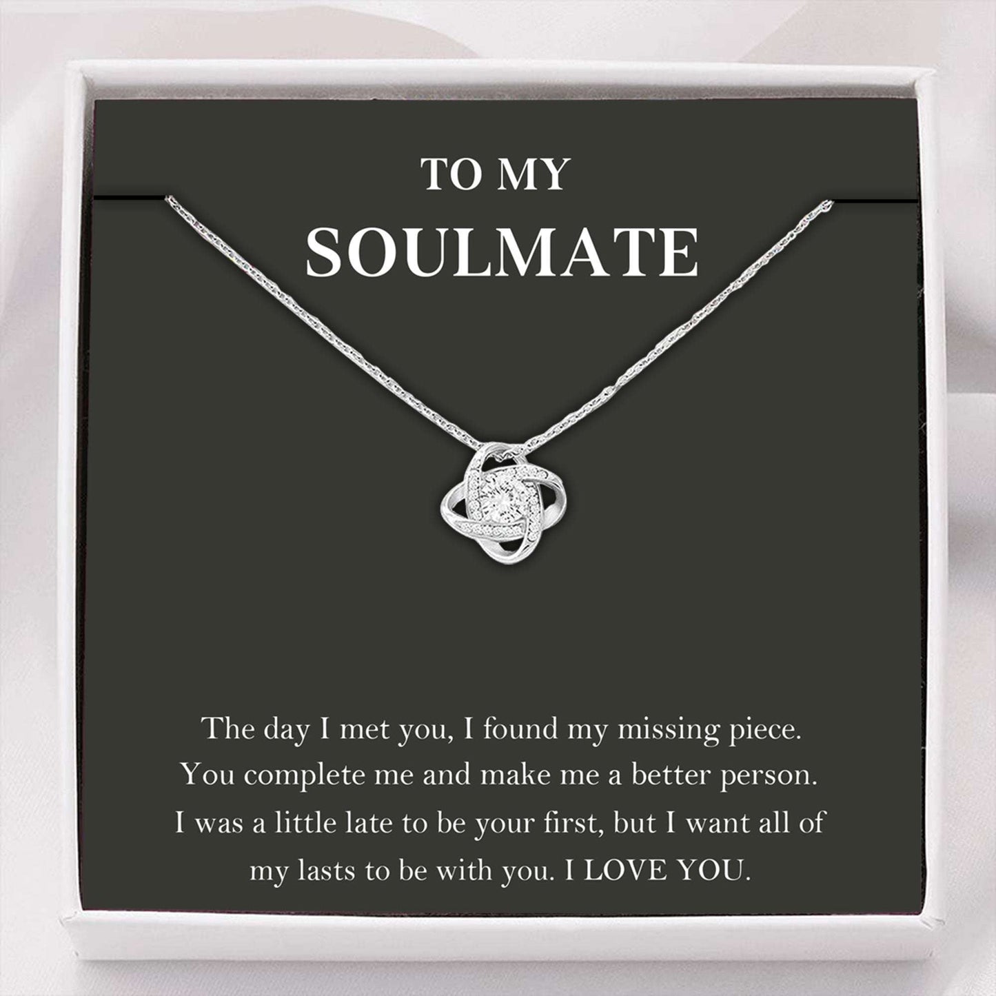 Girlfriend Necklace, Wife Necklace, To My Soulmate Necklace, You Complete Me, Gift For Wife, Girlfriend, Fiance, Future Wife For Karwa Chauth Rakva