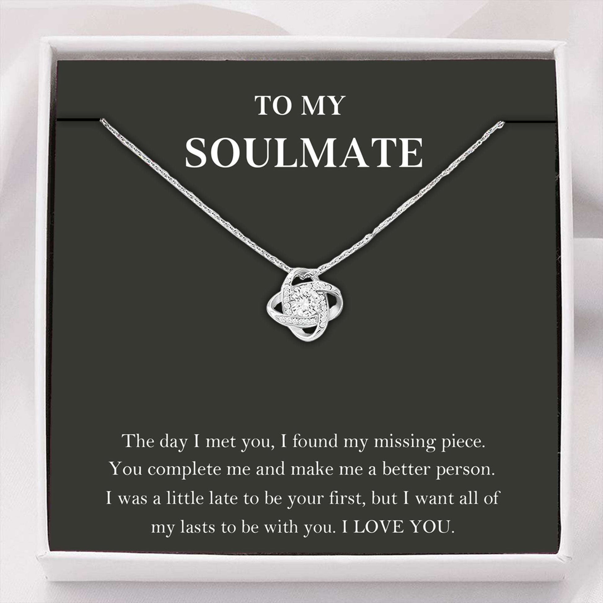 Girlfriend Necklace, Wife Necklace, To My Soulmate Necklace, You Complete Me, Gift For Wife, Girlfriend, Fiance, Future Wife For Karwa Chauth Rakva