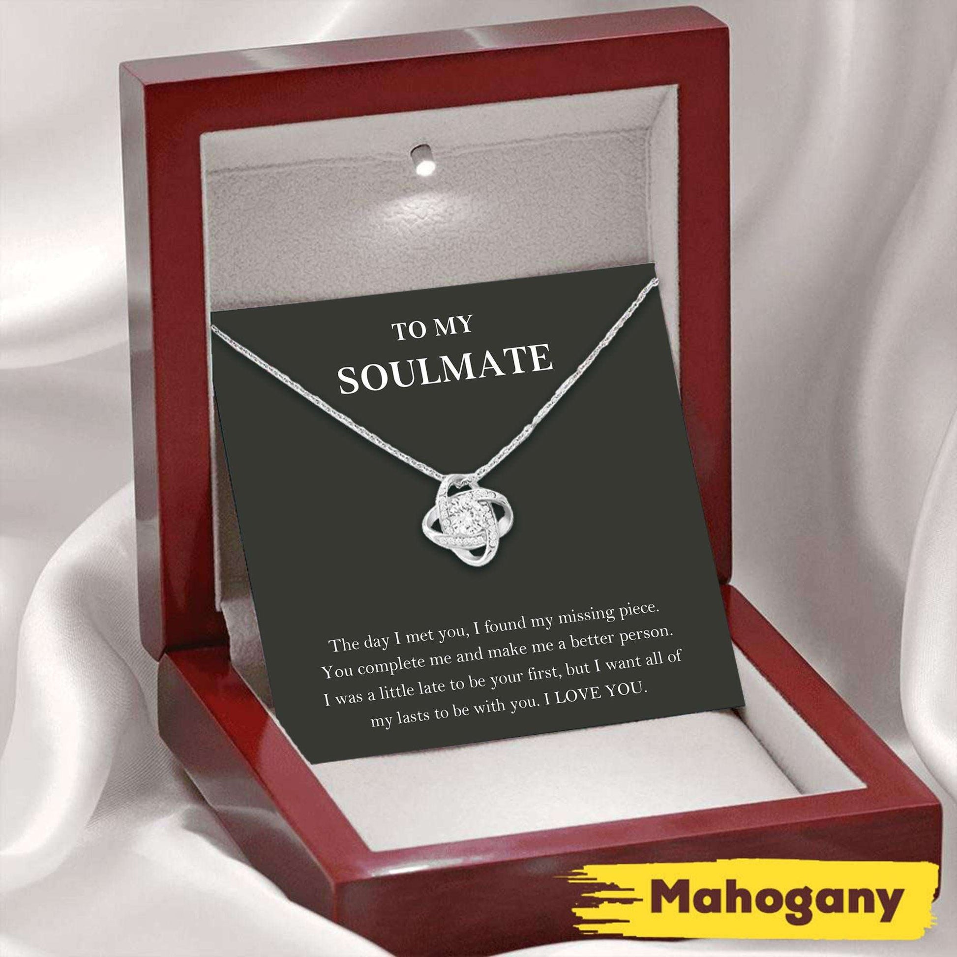 Girlfriend Necklace, Wife Necklace, To My Soulmate Necklace, You Complete Me, Gift For Wife, Girlfriend, Fiance, Future Wife For Karwa Chauth Rakva