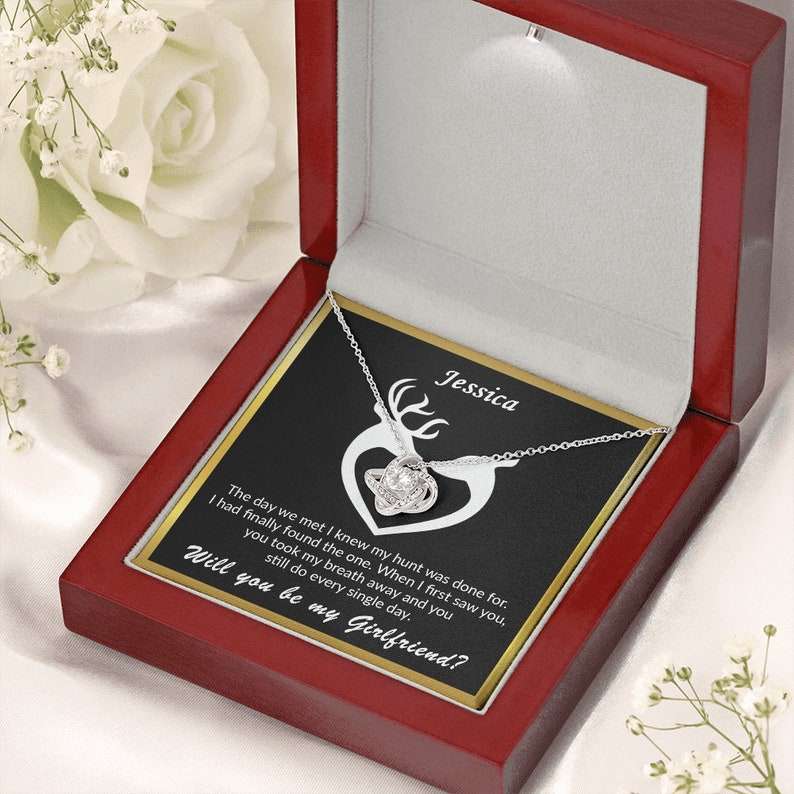 Girlfriend Necklace, Will You Be My Girlfriend Gift, Girlfriend Proposal Ideas, Asking Out Girlfriend, Will You Be My Girlfriend Proposal Necklace Gifts For Friend Rakva