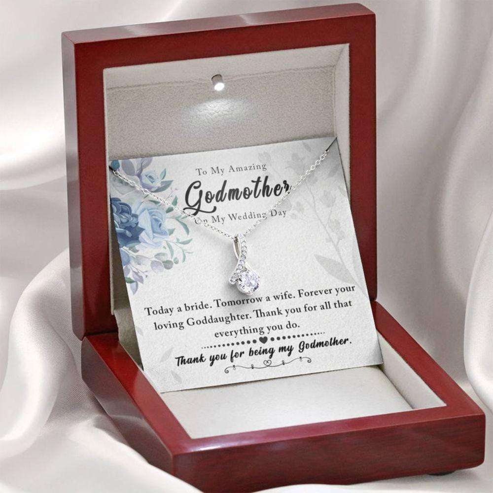 Godmother Necklace, Godmother Of The Bride Gift From Goddaughter, Wedding Gift From Goddaughter, Wedding Gift From Bride To Godmother Gifts For Daughter Rakva