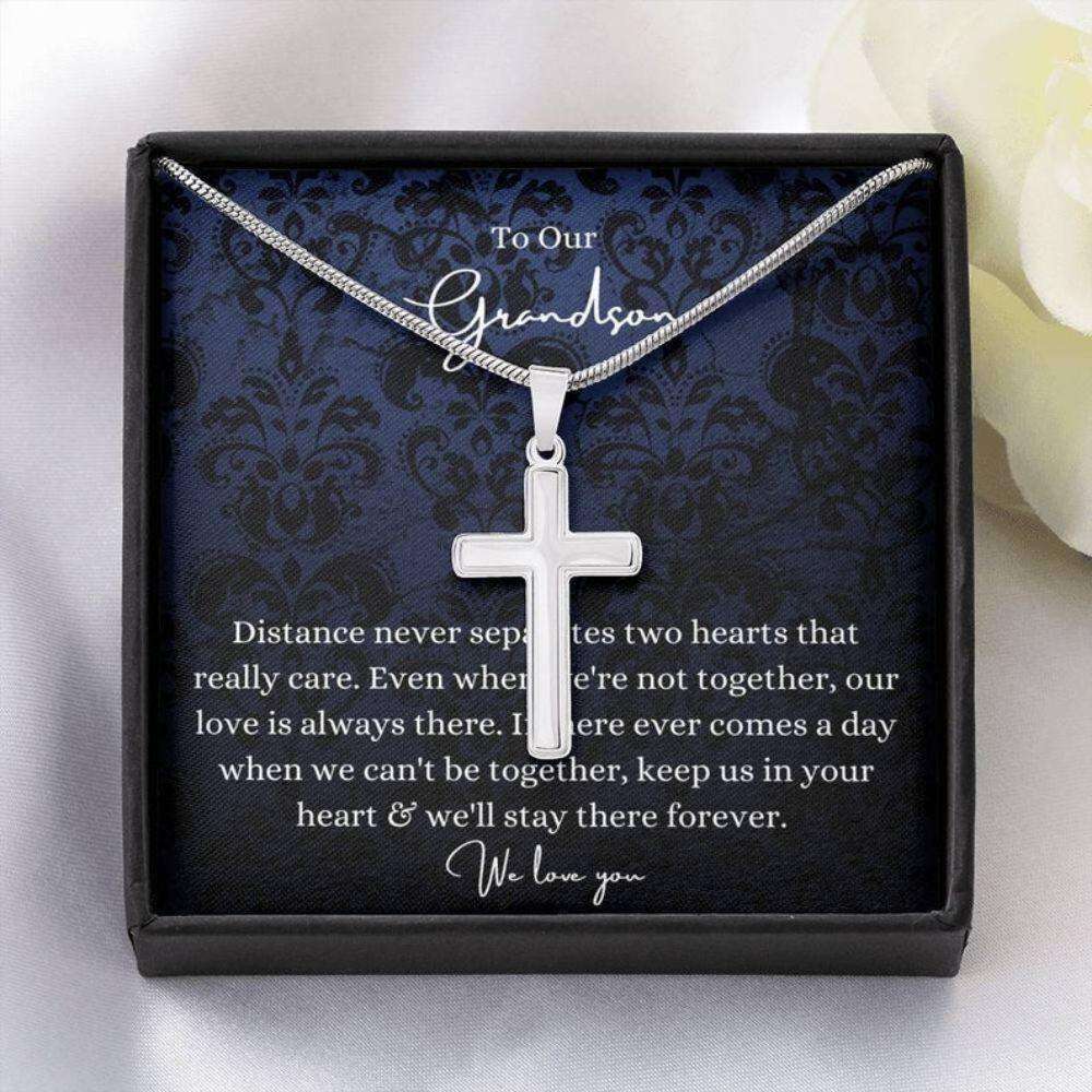 Godson Necklace, To Our Grandson Necklace Gift For Christmas, To Grandson Birthday Present From Grandma Grandpa Gifts For Goddaughter / Godson Necklace Rakva