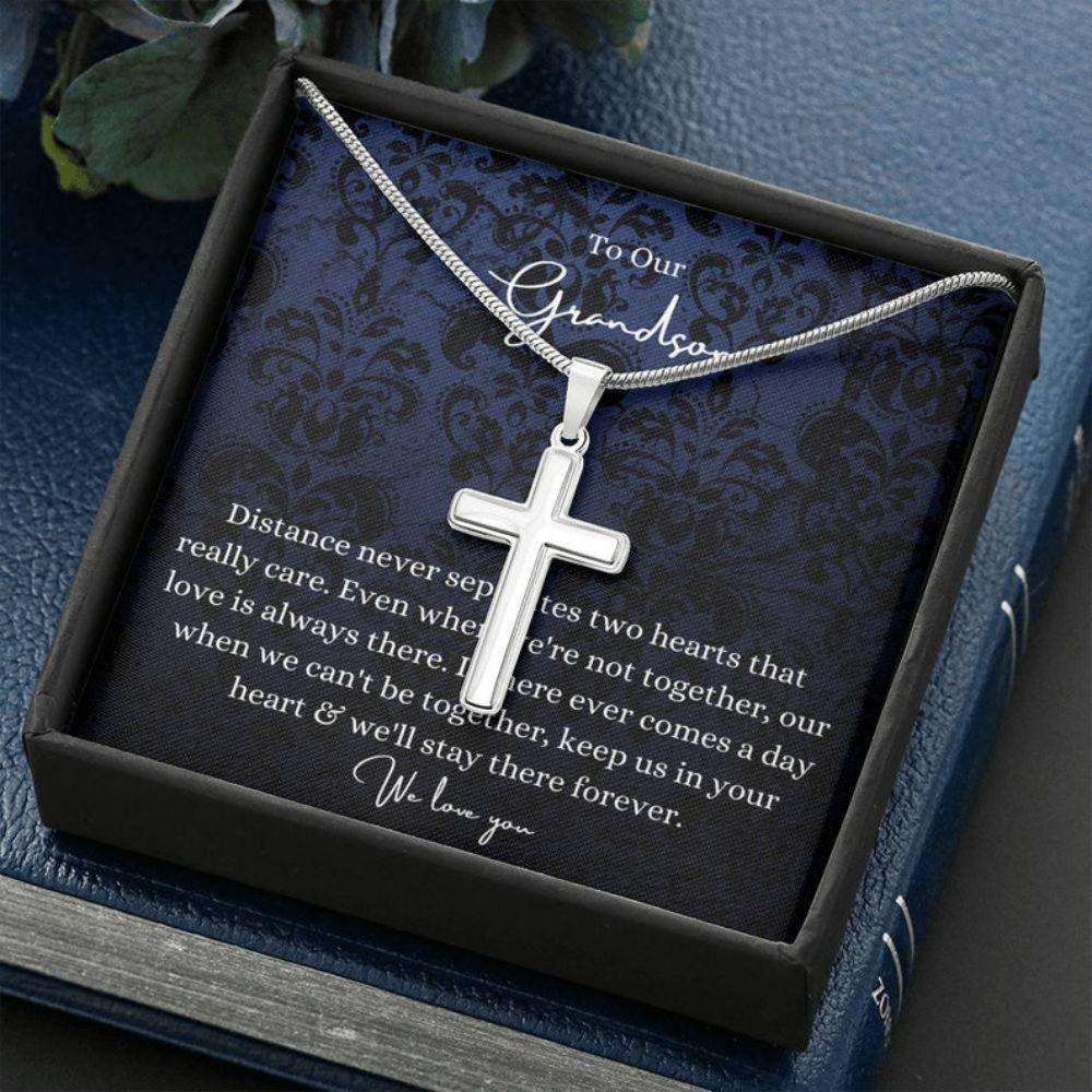 Godson Necklace, To Our Grandson Necklace Gift For Christmas, To Grandson Birthday Present From Grandma Grandpa Gifts For Goddaughter / Godson Necklace Rakva