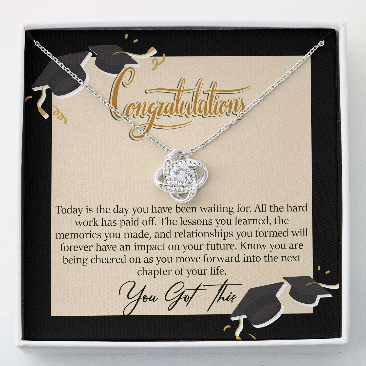 Graduation Necklace, Graduation Jewelry “ Class Of 2022 Graduation Gift “ Love Knot Dughter's Day Rakva